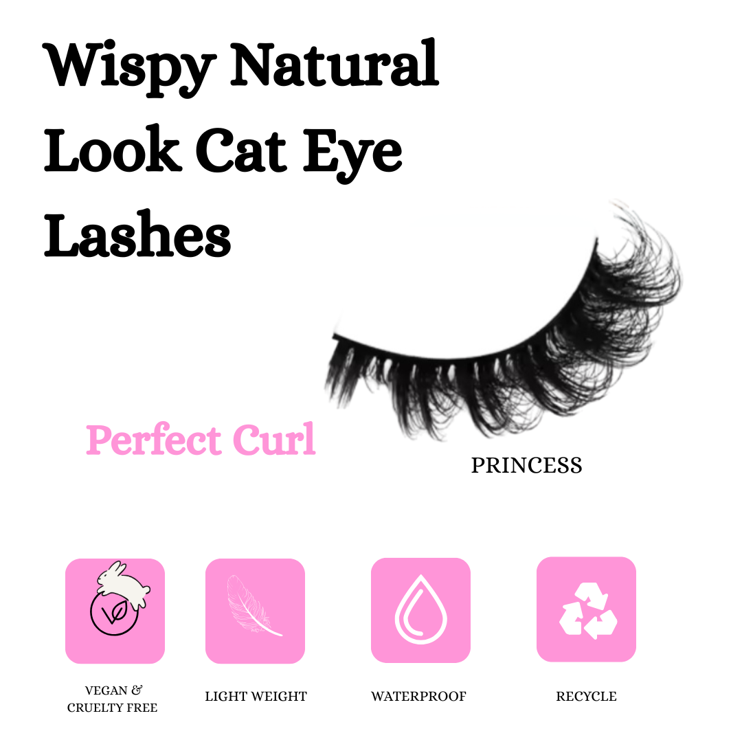 7 Pairs Wispy Natural Look Cat Eye Lashes