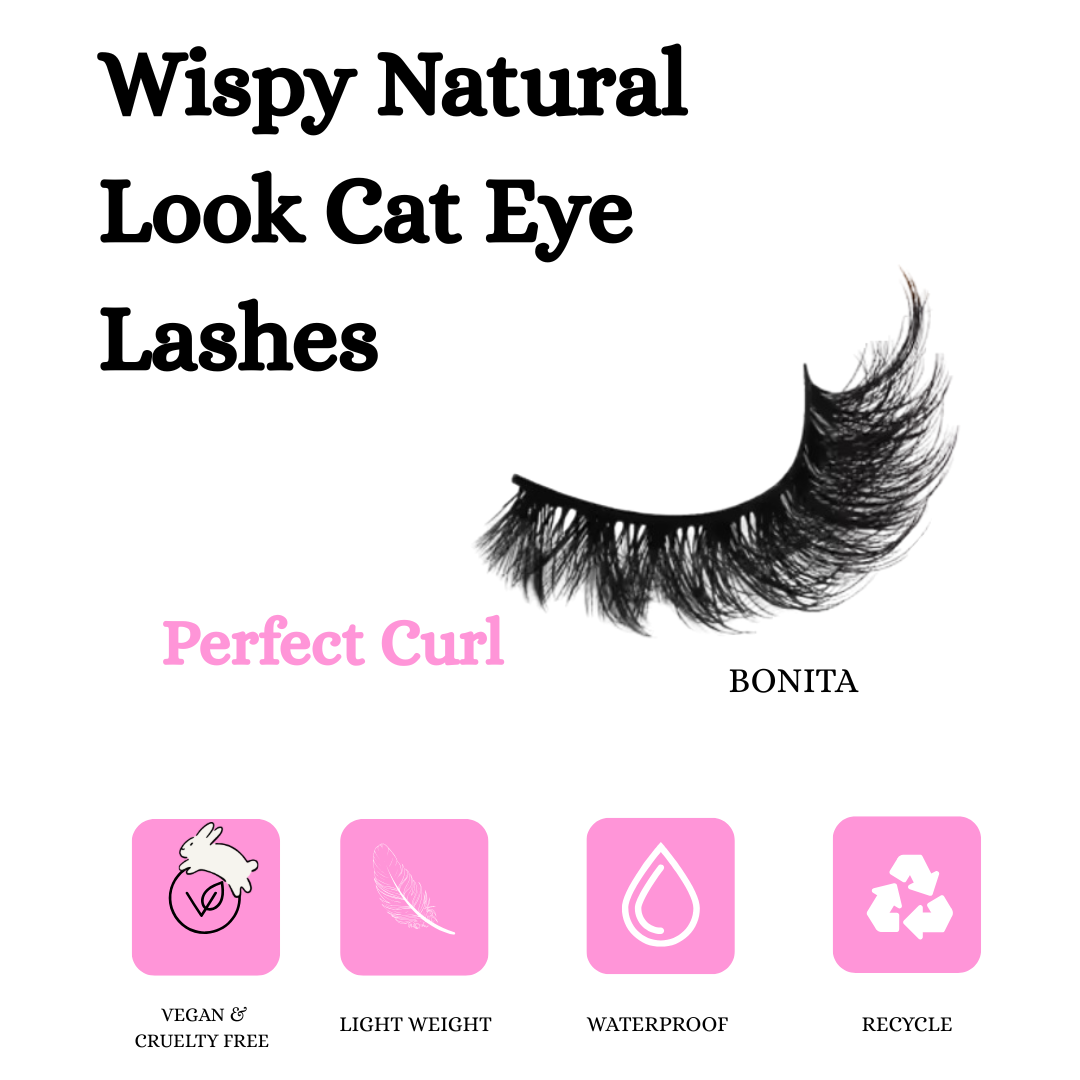 7 Pairs Wispy Natural Look Cat Eye Lashes