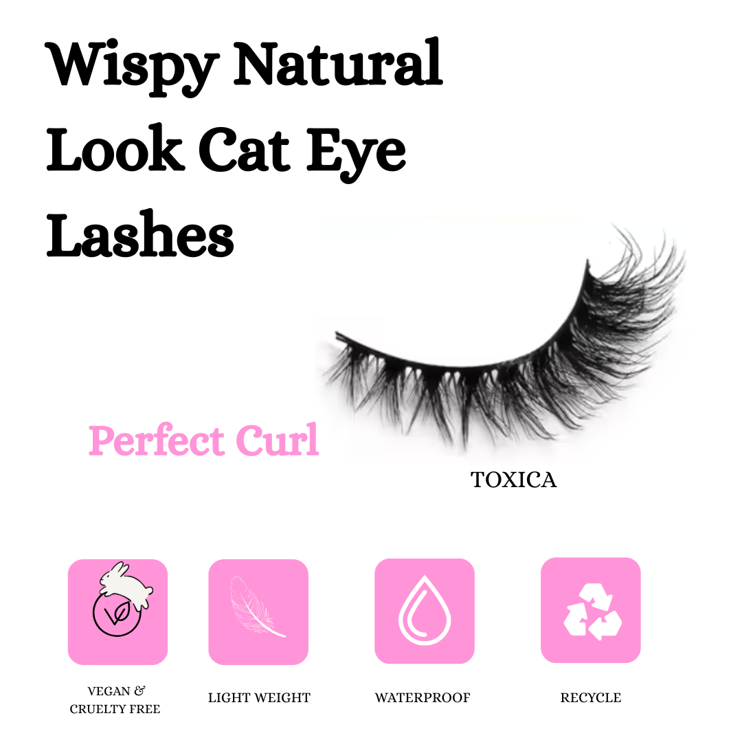 7 Pairs Wispy Natural Look Cat Eye Lashes
