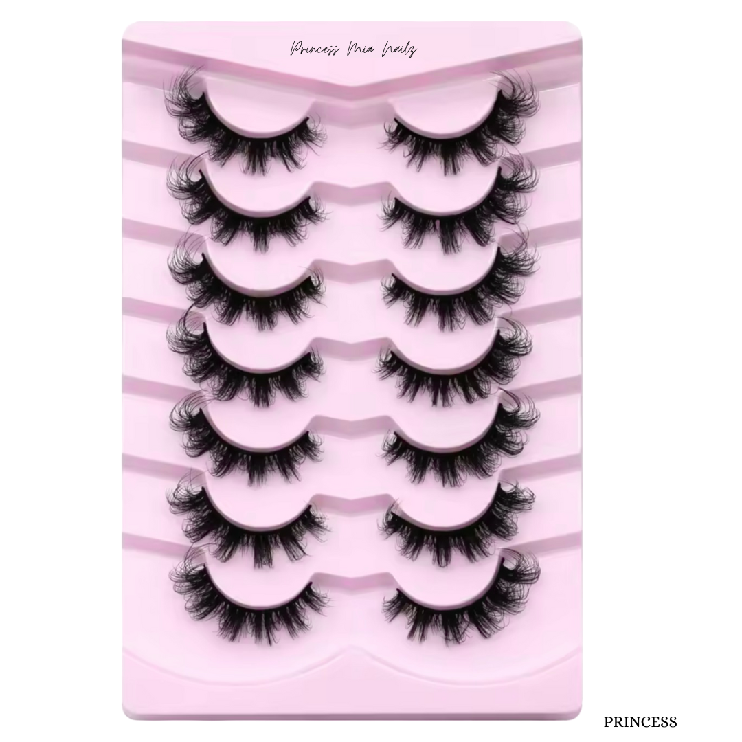7 Pairs Wispy Natural Look Cat Eye Lashes