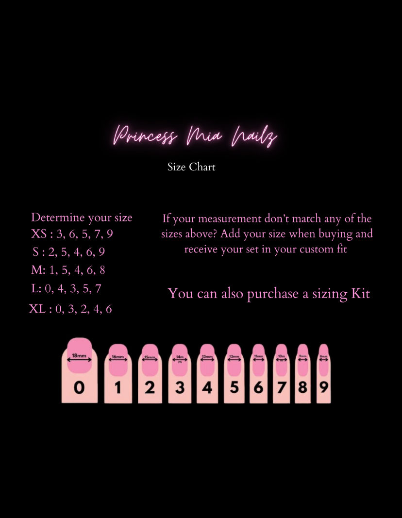 Exquisite pink press-on nails in various sizes for a princess-worthy look